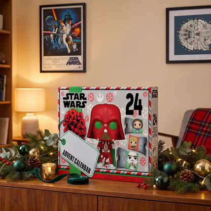 Star Wars Advent Calendar in a warm Christmas display